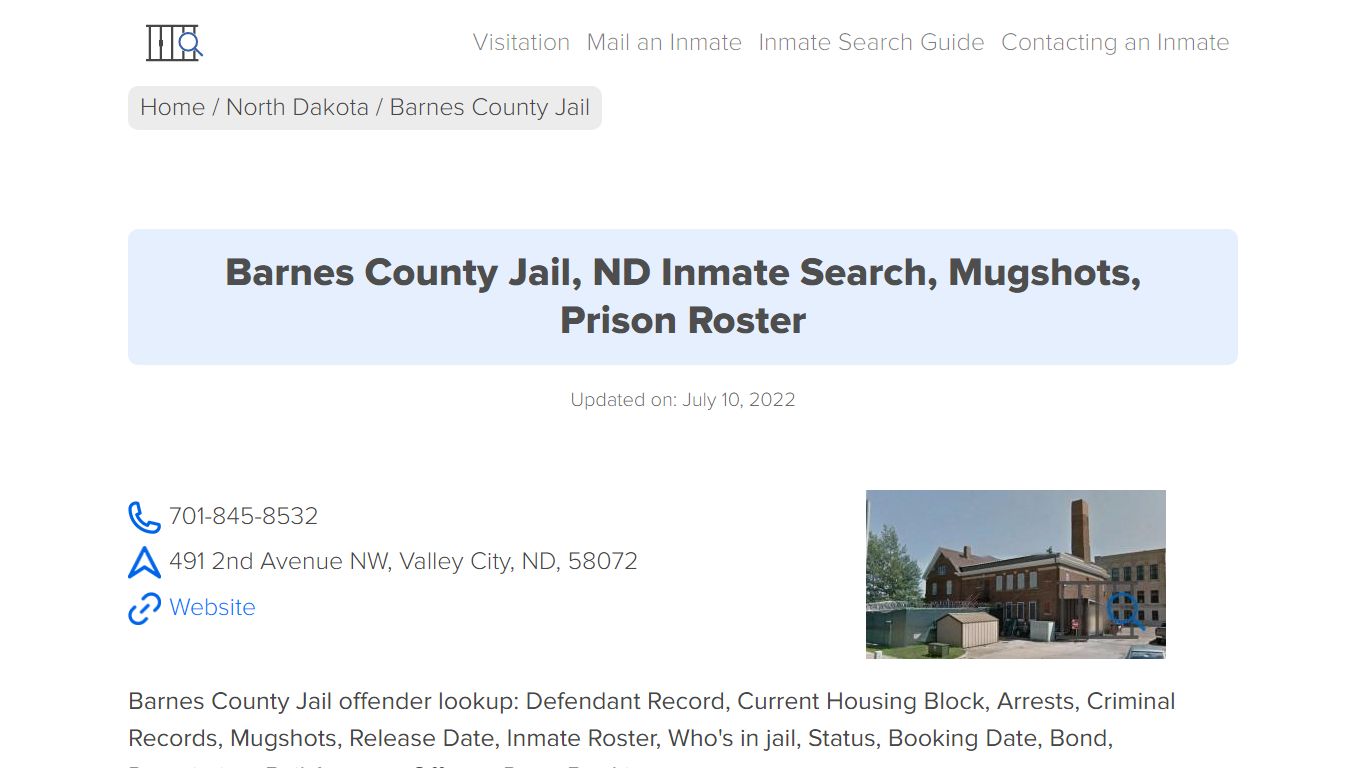 Barnes County Jail, ND Inmate Search, Mugshots, Prison Roster